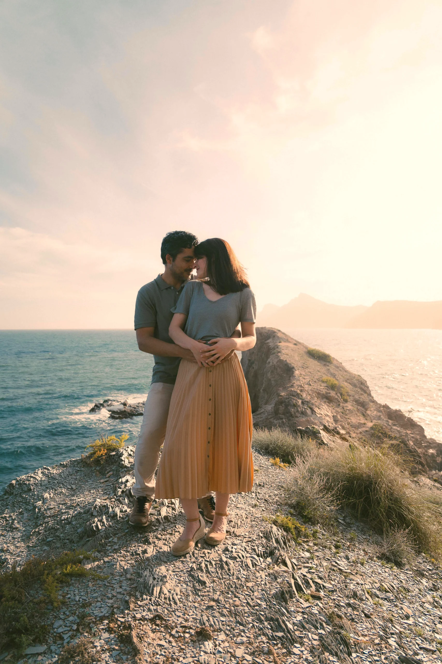 Sesión preboda en Murcia – fotógrafo de parejas atardecer Portman
